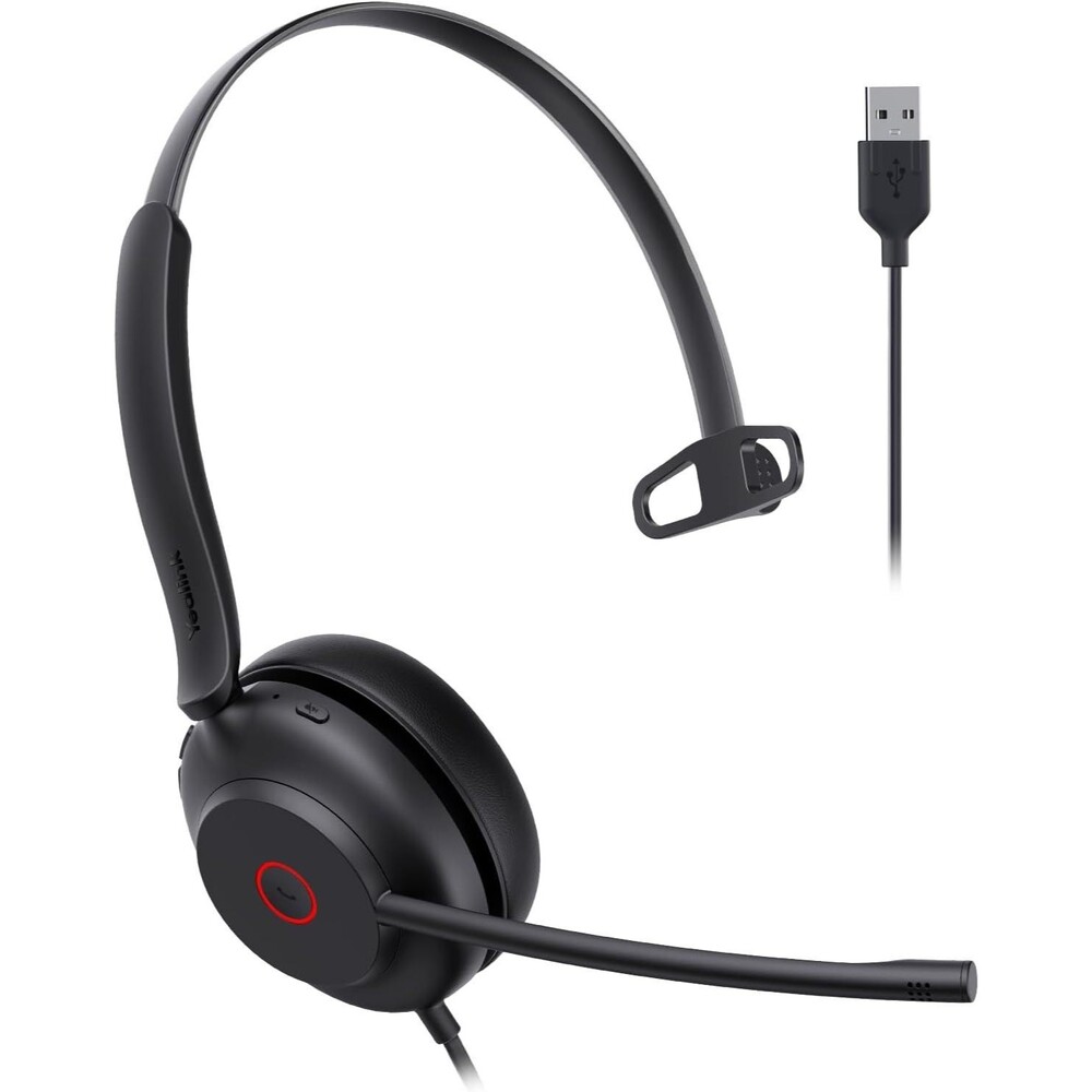 Yealink UH35 Wired Headset, USB-C/A AI Noise Canceling Mic,HD Audio, 5.6ft Cable